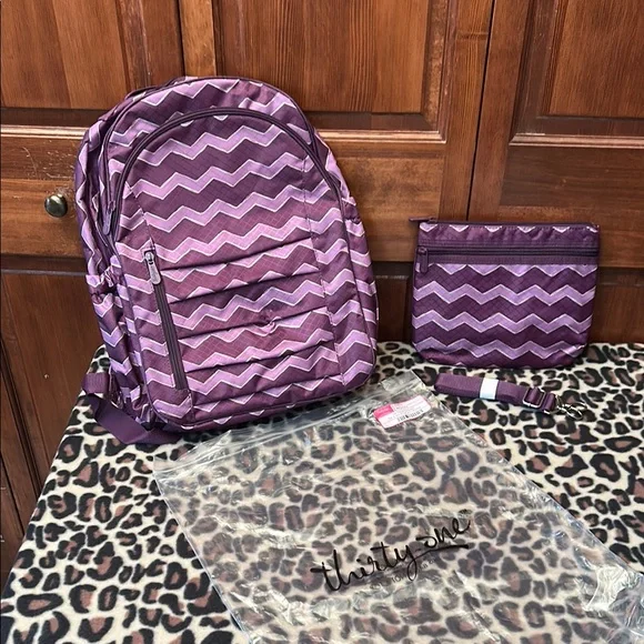 thirty-one | Accessories | Thirtyone Purple Chevron Backpack 